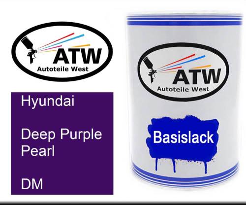 Hyundai, Deep Purple Pearl, DM: 500ml Lackdose, von ATW Autoteile West.